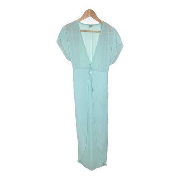 ASOS Wrap Front Chiffon Maxi Beach Kaftan Size 0 - Picture 6 of 12